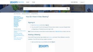 
                            10. How Do I Host A Video Meeting? – Zoom Help Center - Zoom Support