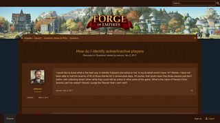 
                            2. How do I identify active/inactive players | Forge of Empires Forum