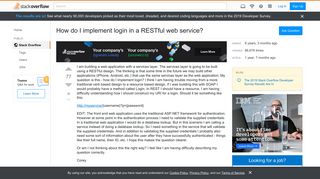 
                            4. How do I implement login in a RESTful web service? - Stack Overflow