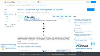 
                            10. How do i implement 'sign in with google' on my site? - Stack Overflow