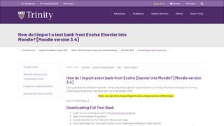 
                            11. How do I import a test bank from Evolve Elsevier into Moodle? [Moodle ...