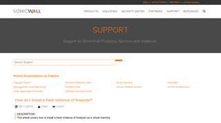 
                            2. How do I install a fresh instance of Analyzer? | SonicWall