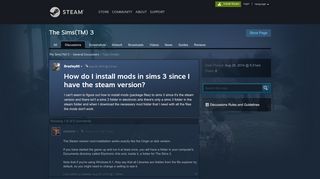 
                            13. How do I install mods in sims 3 since I have the steam version? :: The ...