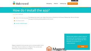 
                            11. How do I install the app? | Adcrowd - Your retargeting platform