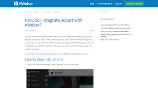 
                            11. How do I integrate 3dcart with AWeber? – AWeber Knowledge Base