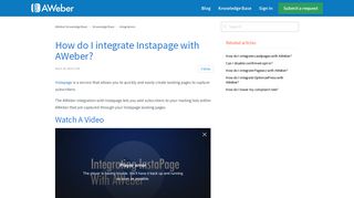 
                            7. How do I integrate Instapage with AWeber? – AWeber ...