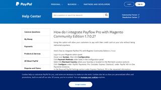 
                            11. How do I integrate Payflow Pro with Magento Community Edition 1.7 ...