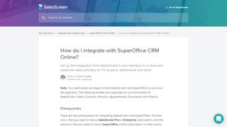
                            12. How do I integrate with SuperOffice CRM Online? | Documentation for ...