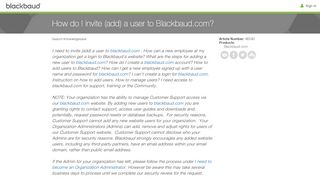 
                            8. How do I invite (add) a user to Blackbaud.com? - Blackbaud ...