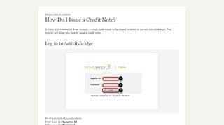 
                            5. How Do I Issue a Credit Note? - ActivityBridge