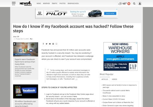 
                            12. How do I know if my Facebook account was hacked? Follow these ...