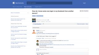 
                            2. How do i know some one login in my facebook from another device ...
