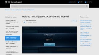 
                            6. How do I link Injustice 2 Console and Mobile? – DC Games