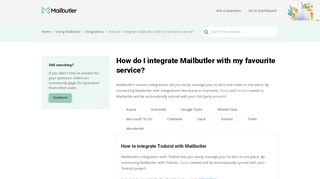 
                            7. How do I link Mailbutler to Todoist? | Mailbutler Support