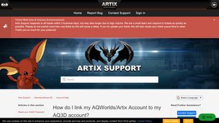 
                            7. How do I link my AQWorlds/Artix Account to my AQ3D account? – Artix ...