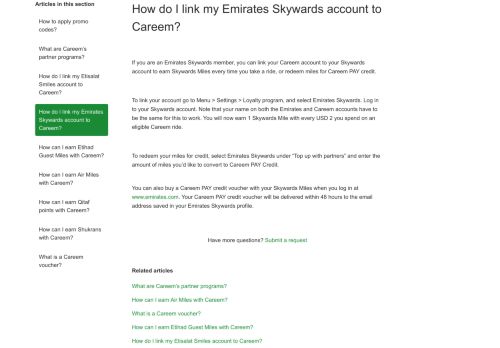 
                            9. How do I link my Emirates Skywards account to Careem? – ...