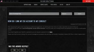
                            11. How do I link my ESO account to my console? - Support | The Elder ...