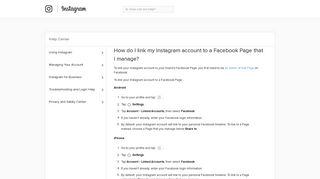 
                            2. How do I link my Instagram account to a Facebook Page that I ...