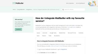 
                            13. How do I link my Mailbutler account to Asana? | Mailbutler Support