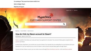 
                            11. How do I link my Nexon account to Steam? – MapleStory