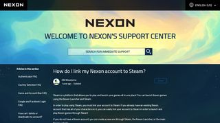 
                            6. How do I link my Nexon account to Steam? – Nexon America Support ...