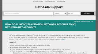 
                            10. How do I link my PlayStation Network account to my Bethesda.net ...