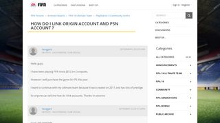 
                            4. How do i link Origin account and PSN account - EA SPORTS FIFA Forums