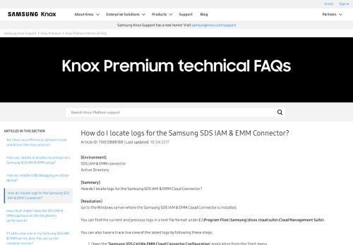 
                            4. How do I locate logs for the Samsung SDS IAM & EMM Connector ...