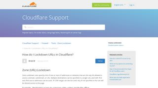
                            9. How do I Lockdown URLs in Cloudflare? – Cloudflare Support