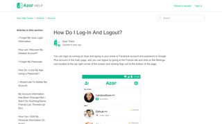 
                            1. How Do I Log-In And Logout? – Azar Help Center