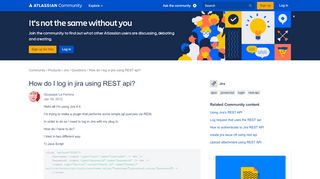 
                            9. How do I log in jira using REST api? - Atlassian Community