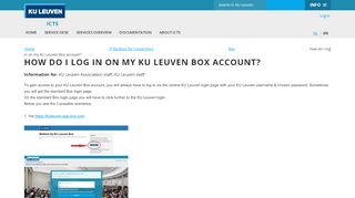 
                            9. How do I log in on my KU Leuven Box account? – ICTS