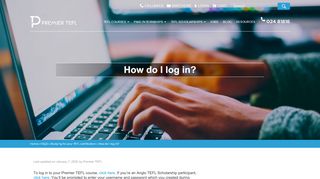 
                            3. How do I log in? - Premier TEFL