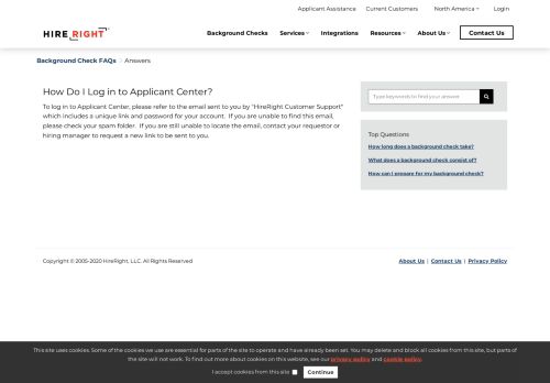 
                            13. How Do I Log in to Applicant Center? | HireRight