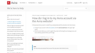 
                            4. How do I log in to Avira My Account?