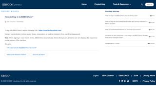 
                            6. How do I log in to EBSCOhost? - EBSCO Connect