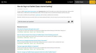 
                            3. How do I log in to FastNet Classic? - ASB Help - ASB Bank