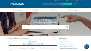 How do I log in to my account? - Help & Support | Pharmacy2U