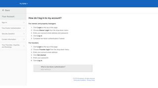 
                            10. How do I log in to my account? | HomeAway Help