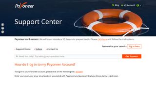 
                            2. How Do I Log in to My Payoneer Account? - Customer Care