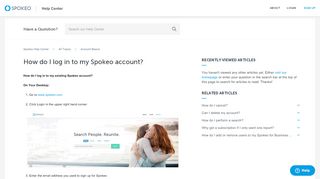 
                            5. How do I log in to my Spokeo account? – Spokeo Help Center