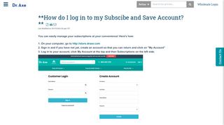 
                            5. - How do I log in to my Subscibe and Save Account? | Dr. Axe Support ...