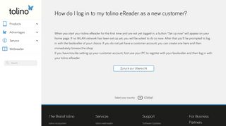 
                            3. How do I log in to my tolino eReader as a new customer? - tolino ...