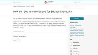 
                            9. How do I Log in to my Udemy for Business Account? – Udemy for ...