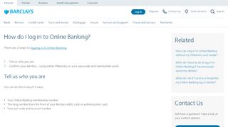 
                            3. How do I log in to Online Banking? | Barclays