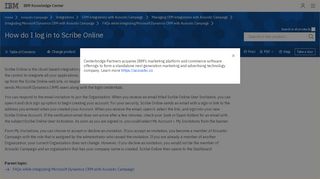 
                            6. How do I log in to Scribe Online - IBM