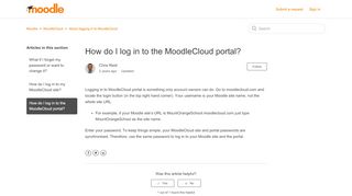 
                            2. How do I log in to the MoodleCloud portal? – Moodle