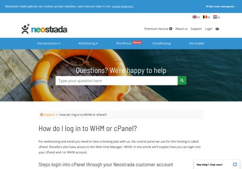 
                            2. How do I log in to WHM or cPanel? | Neostrada