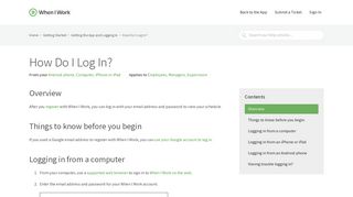 
                            3. How Do I Log In? – When I Work Help Center