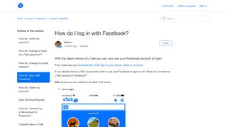 
                            7. How do I log in with Facebook? – uTalk